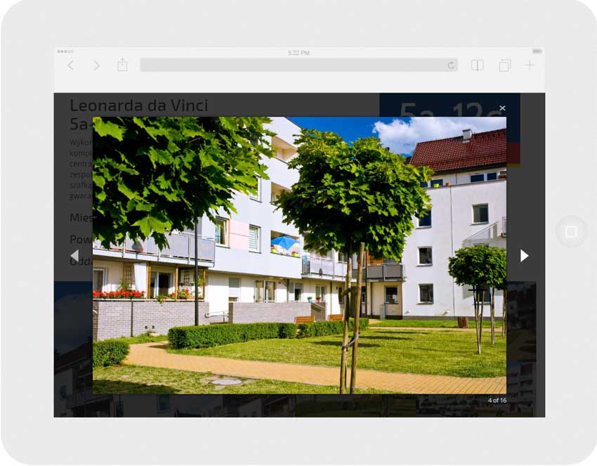 <p>Software auf Bestellung für TBS Wrocław Sp. z o.o. - Website.<br />Website in RWD-Technik. <br />Präsentation der gewählten Website auf dem Ipad im Panoramaformat, Bildschirmbreite 1024 px</p>