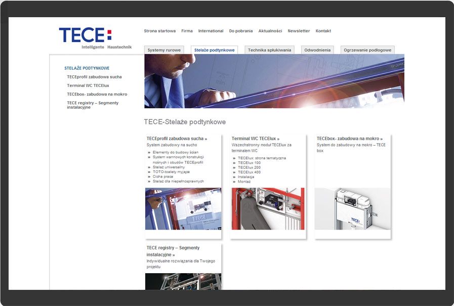<p>Maßgeschneiderte Web-Software - Webseiten für TECE sp. z o.o.<br />Präsentation einer ausgewählten Website</p>