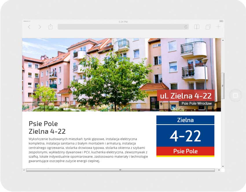 <p>Software personalizzato per TBS Wrocław - sito web.<br />Sito web con la tecnica RWD. <br />Presentazione della pagina WWW selezionata per Ipad nel sistema panorama larghezza dello schermo 1024 px</p>
